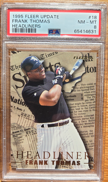 1995 Fleer Update Headliner #18 Frank Thomas PSA 8