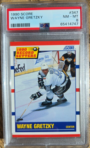 1990 Score #347 Wayne Gretzky PSA 8