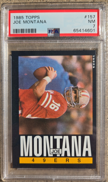 1985 Topps Joe Montana PSA 7