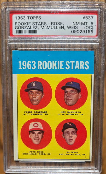 1963 Topps Pete Rose Rookie PSA 8 (OC) #537