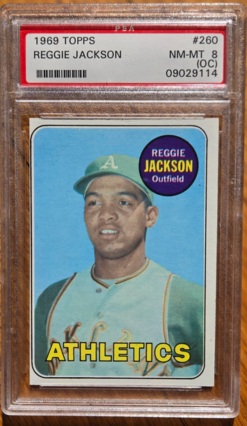 1969 Topps Reggie Jackson PSA 8 (OC)