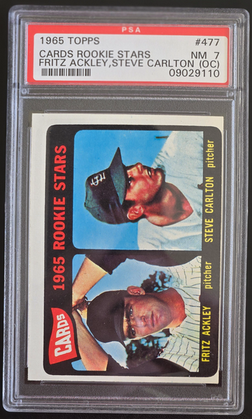 1965 Topps #477 Steve Carlton PSA 7 (OC)