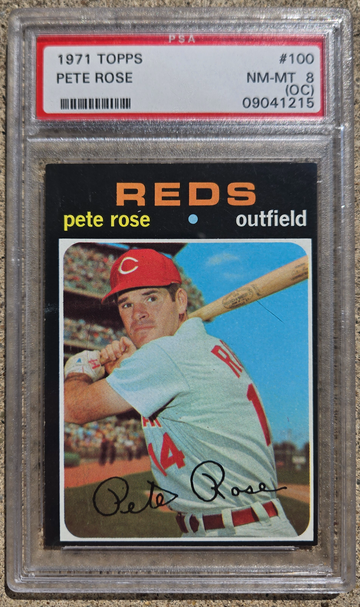 1971 Topps #100 Pete Rose PSA 8 (OC)