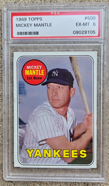 1969 Topps Mickey Mantle PSA 6