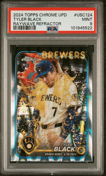 2024 Topps Chrome Update Tyler Black Raywave Refractor Rookie Debut RC