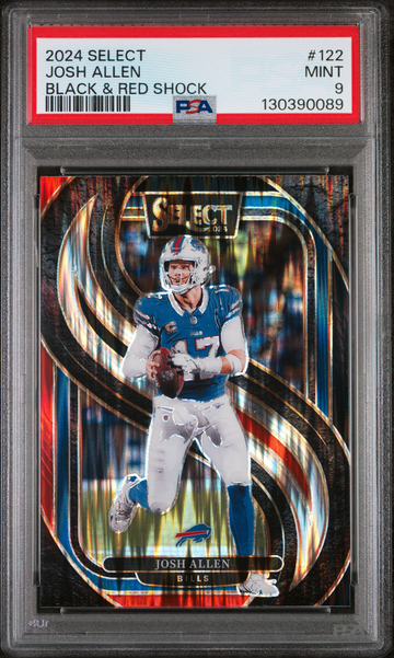 2024 Panini Select Josh Allen Premier Level Black & Red Shock Prizm