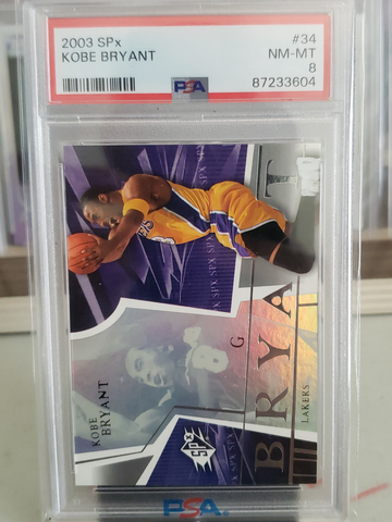 2003 Spx Kobe Bryant PSA 8