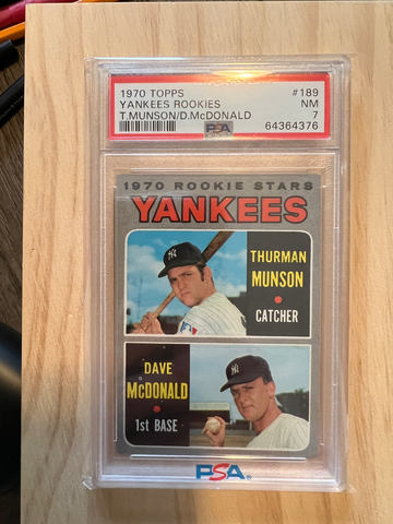 1970 Topps Thurman Munson RC PSA 7
