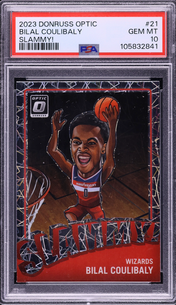 BILAL COULIBALY 2023-24 Panini Donruss Optic #21 SLAMMY! PSA 10 SSP Case Hit RC