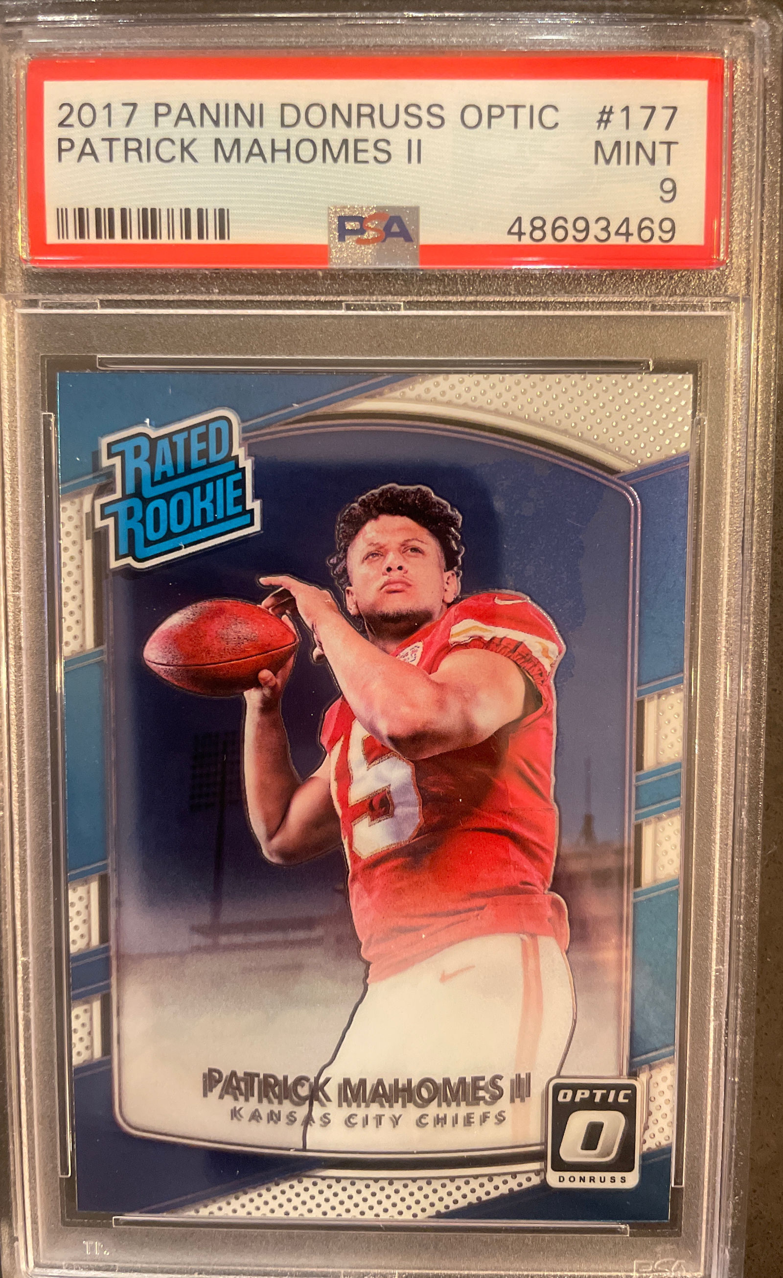 2017 Optic Patrick Mahomes II Base #177 PSA 9 | Card Ladder