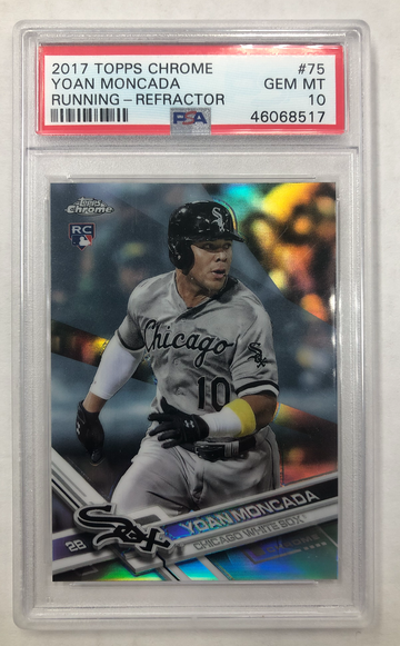 2017 Topps Chrome Yoan Moncada Running-Refractor PSA 10