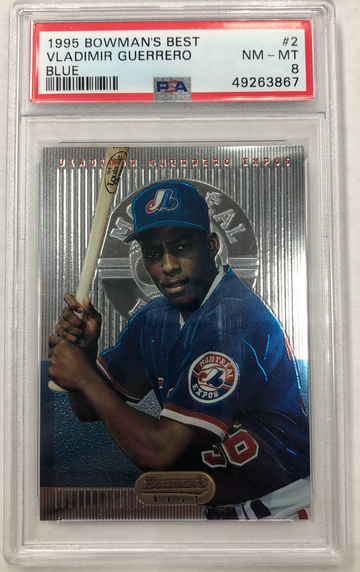 1995 Bowman's Best Vladimir Guerrero Blue PSA 8 
