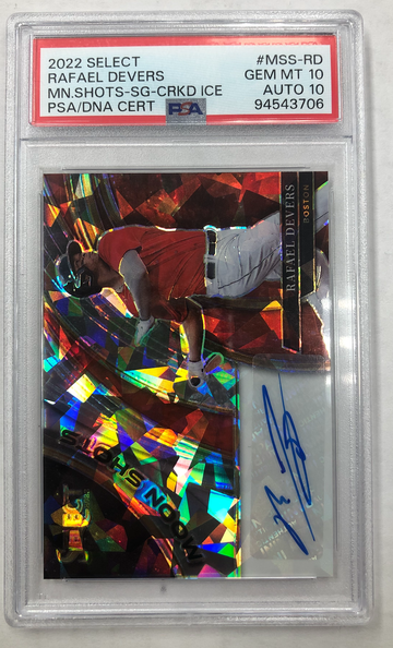 2022 Select Rafael Devers Moon Shoots Cracked Ice PSA 10/10 PoP 1