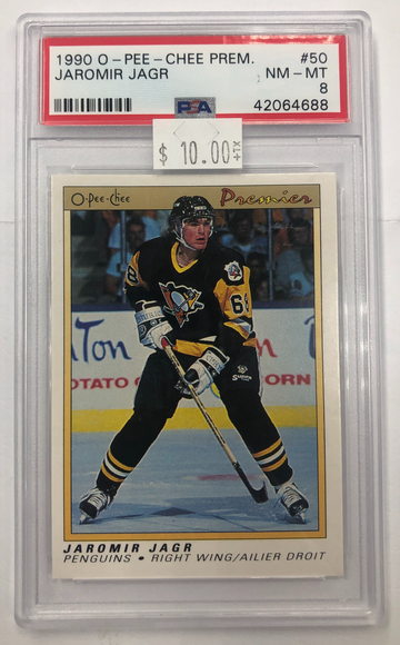 1990 O-PEE-CHEE Premier Jaromir Jagr PSA 8