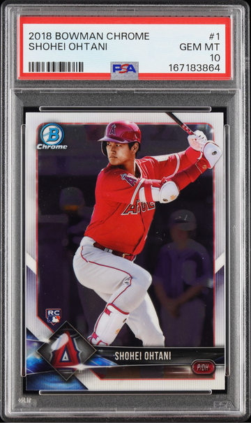 2018 Shohei Ohtani Bowman Chrome #1 PSA 10