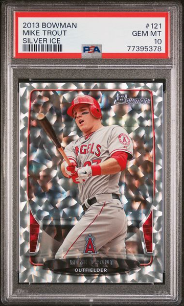 2013 Bowman Mike Trout Silver Ice PSA 10 Gem Mint!