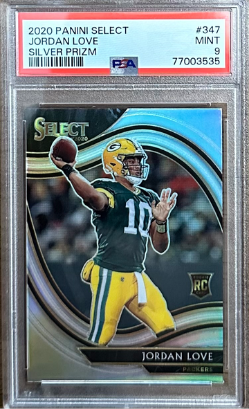 2020 Panini Select Jordan Love Silver Prizm PSA 9