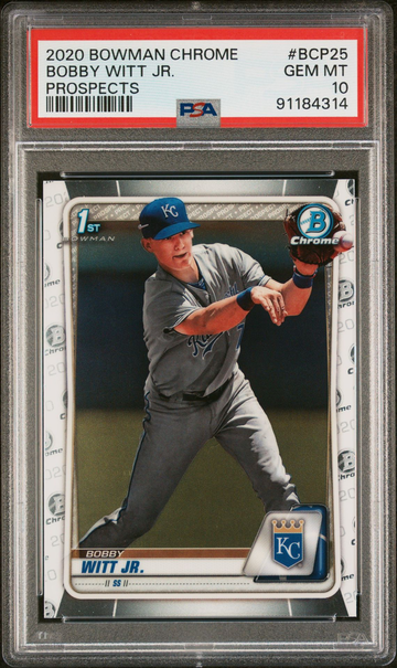 2020 Bowman Chrome Bobby Witt Jr Prospects PSA 10