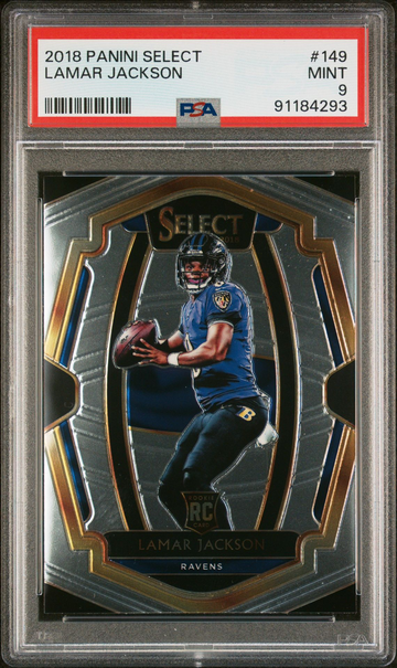 2018 Panini Select Lamar Jackson PSA 9
