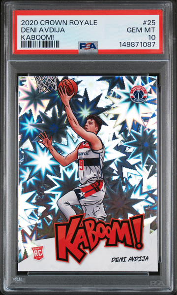 2020-21 Panini Crown Royale - Kaboom! Deni Avdija #25 (RC) PSA 10