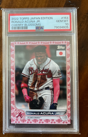 2022 Topps Japan Ronald Acuna Jr Cherry Blossoms PSA10