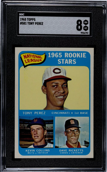 1965 Topps #581 NL Rookie Stars SGC 8 NM-MT COLLINS RICKETTS TONY PEREZ CENTERED