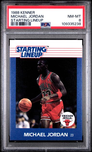 1988 Kenner Starting Lineup SLU Michael Jordan PSA 8
