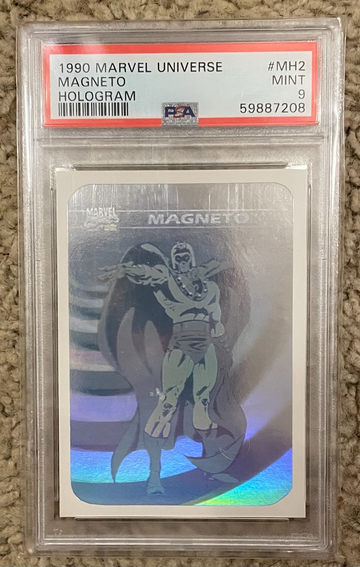 1990 Marvel Universe Hologram Magneto PSA 9 