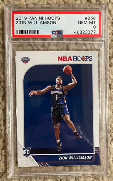 2019 Panini Hoops Zion Williamson Rookie RC #258 PSA 10 