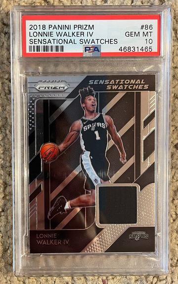 2018 Panini Prizm Sensational Swatches Lonnie Walker Rookie RC PSA 10
