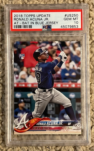 2018 Topps Update Ronald Acuna Jr. Rookie RC #US250 PSA 10
