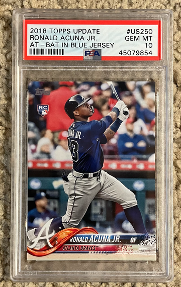 2018 Topps Update Ronald Acuna Jr. Rookie RC #US250 PSA 10