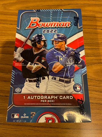 2022 BOWMAN HOBBY BOX SEALED 1 AUTO PER BOX