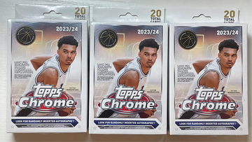 2023/24 Topps Chrome Basketball (3) Sealed Hanger Boxes