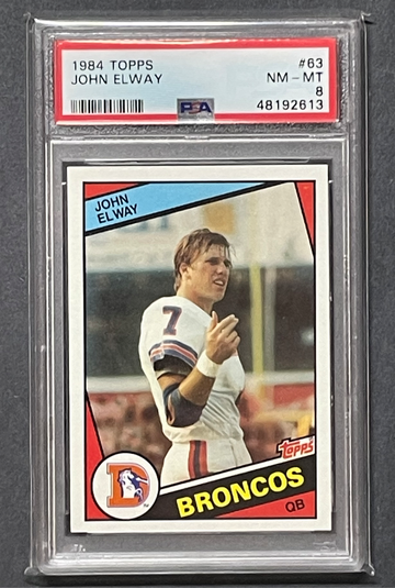 1984 John Elway Topps RC Rookie PSA 8