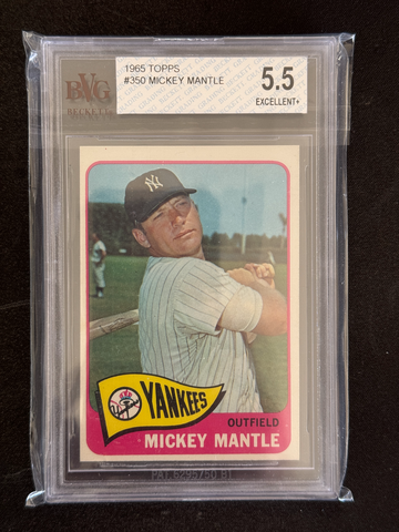 1965 Topps Mickey Mantle #350 BVG 5.5