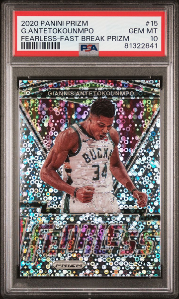 2020 Panini Prism Fearless Silver Giannis Antetokounmpo - PSA 10 -Low Pop