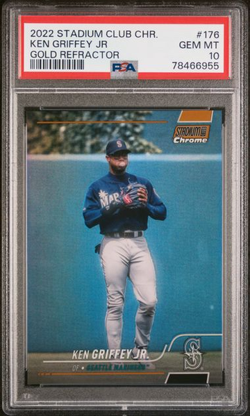 2022 Stadium Club Chrome Ken Griffey Jr Gold Refractor - PSA 10
