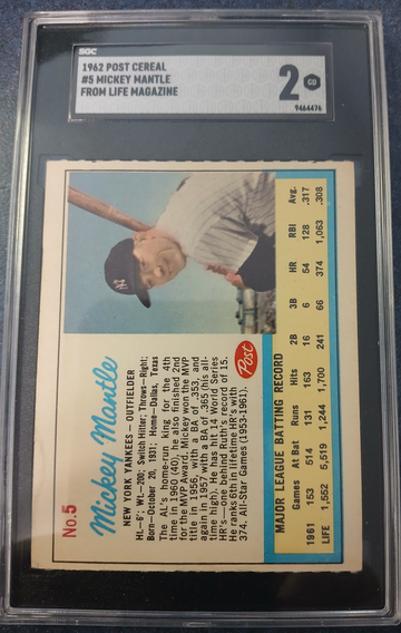 1962 Post Cereal from Life Magazine Mantle 