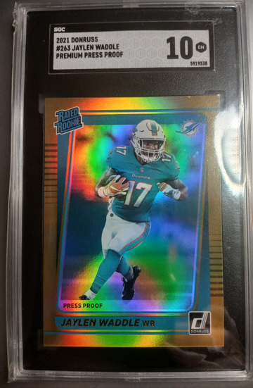 2021 Premium Press Proof Jaylen Waddle Rated Rookie 