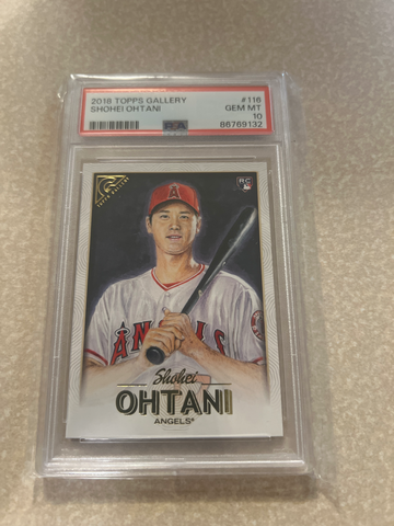 2018 Topps Gallery shohei Ohtani Rc Psa 10