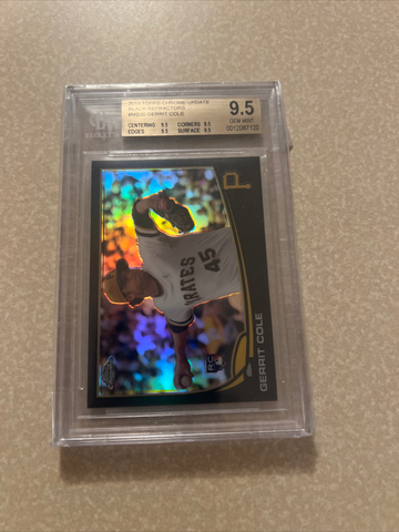 2013 Topps Chrome Update Gerrit Cole Black Refractor /99 Bgs 9.5 True Gem