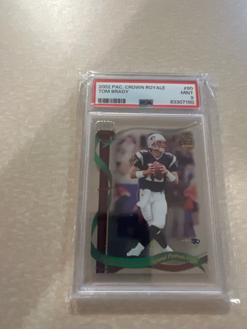 2002 Pacific Crown Royale Tom Brady Psa 9 