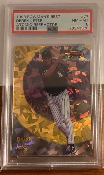 1998 Bowman’s Bezt Atomic Refractor Derek Jeter /100 Psa 8 