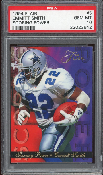 1994 Flair Scoring Power Emmitt Smith PSA 10 pop 17
