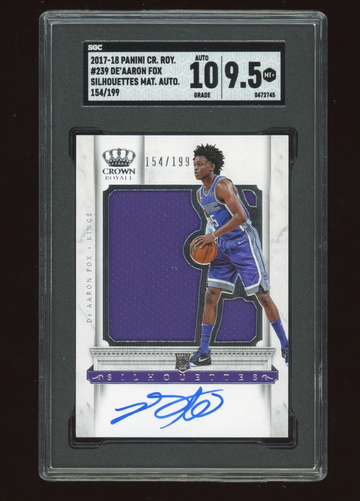 2017 Crown Royale Silhouettes De'Aaaron Fox