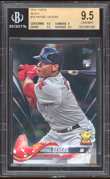 2018 Topps Rafael Devers black /67 RC pop 7