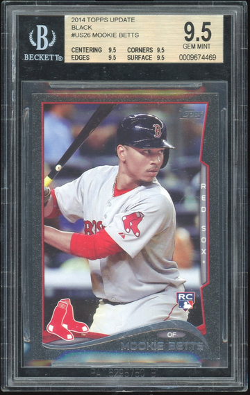 2014 Topps Update Mookie Betts Black RC /63 Pop 3
