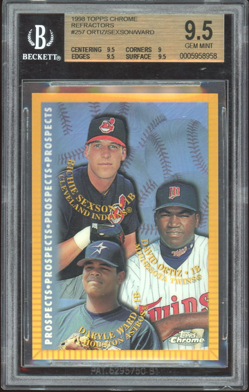 1998 Topps Chrome David Ortiz Refractor RC pop 7
