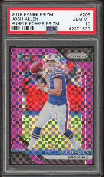 2018 Prizm Josh Allen Purple Power pop 7